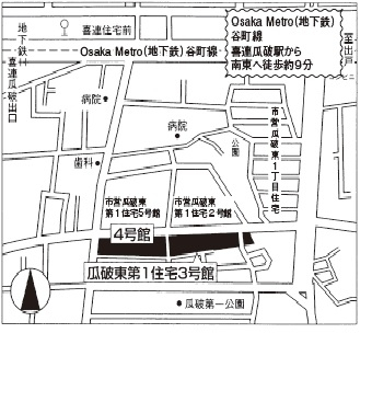 大阪市営瓜破東第１住宅３号館 周辺図