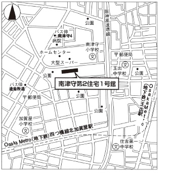 大阪市営南津守第２住宅１号館 周辺図