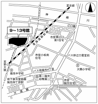 大阪市営南江口第２住宅１０号館 周辺図
