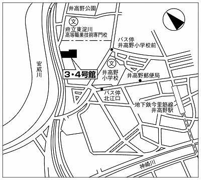 大阪市営井高野住宅３号館 周辺図