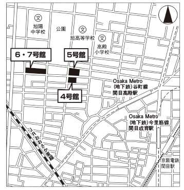 大阪市営高殿西住宅５号館 周辺図