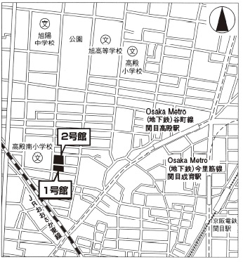 大阪市営高殿南住宅１号館 周辺図