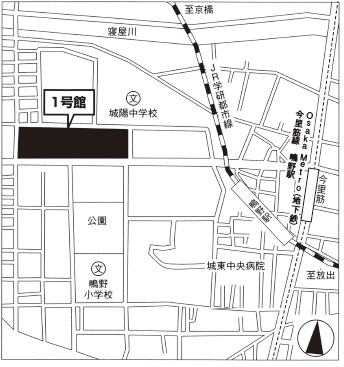 大阪市営鴫野第２住宅１号館 周辺図